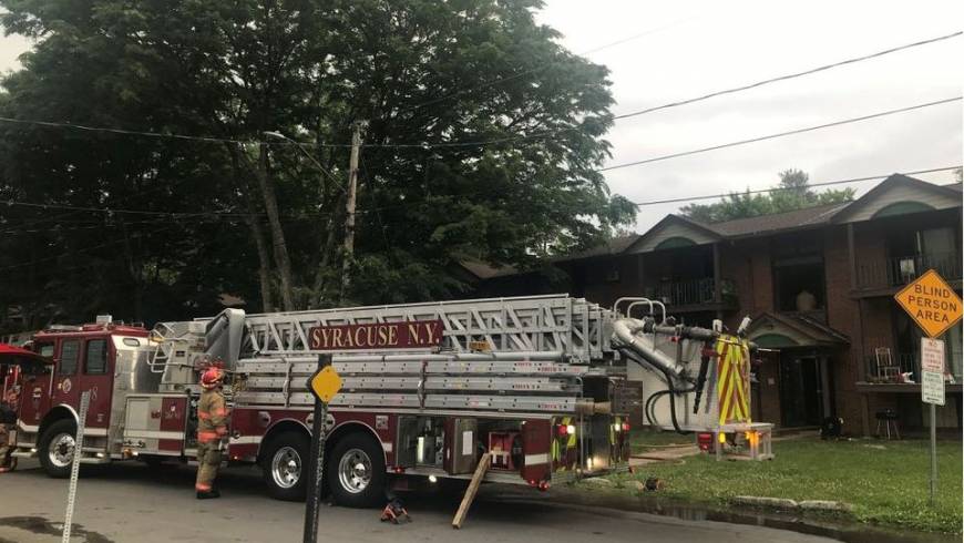 Two Hospitalized After Jumping to Escape Syracuse (NY) Apartment Fire