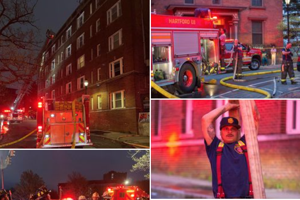 Firefighters Rescue Man from Burning Hartford (CT) Apartment